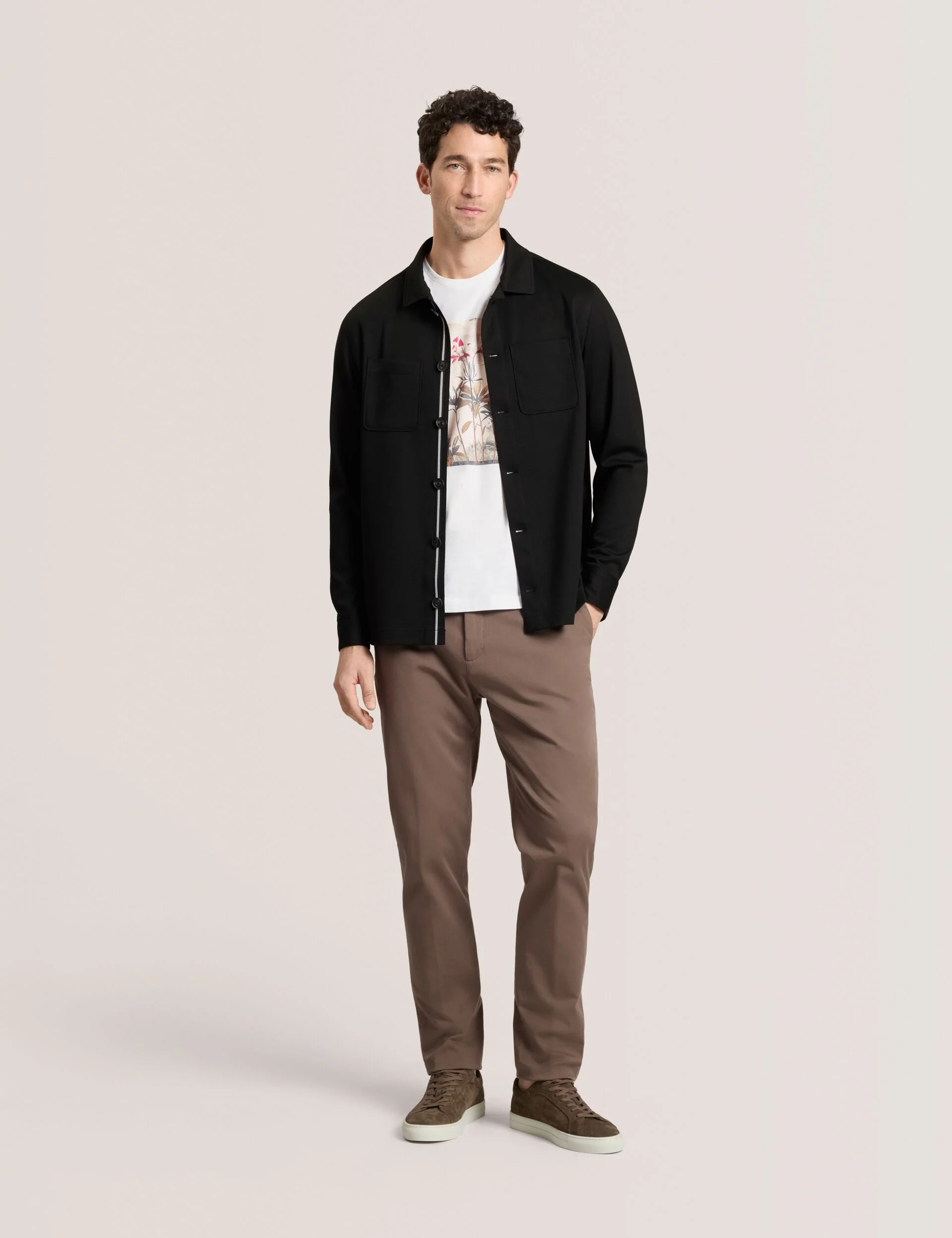 BUTTON FRONT SHACKET | BLACK - Image 3