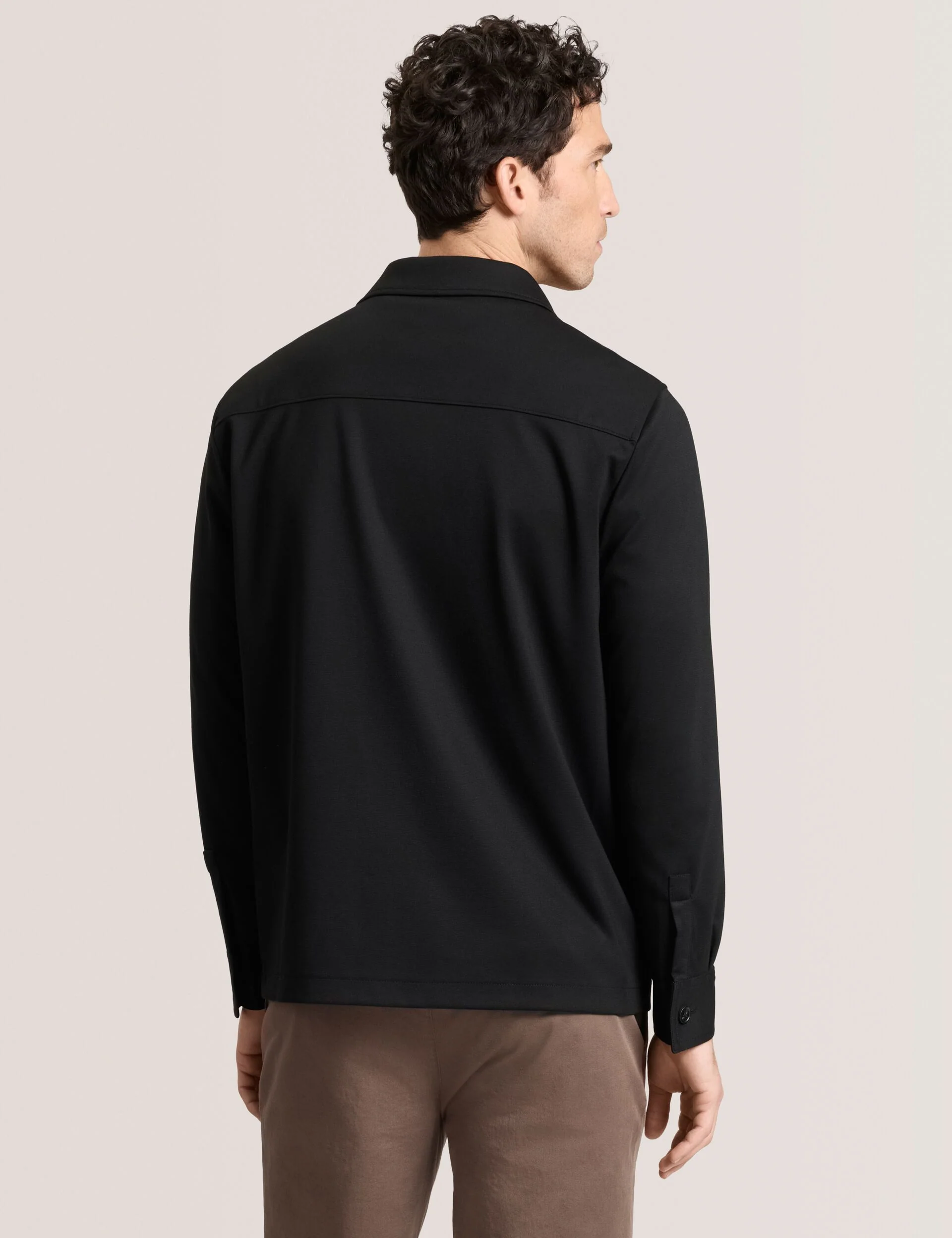 BUTTON FRONT SHACKET | BLACK - Image 5