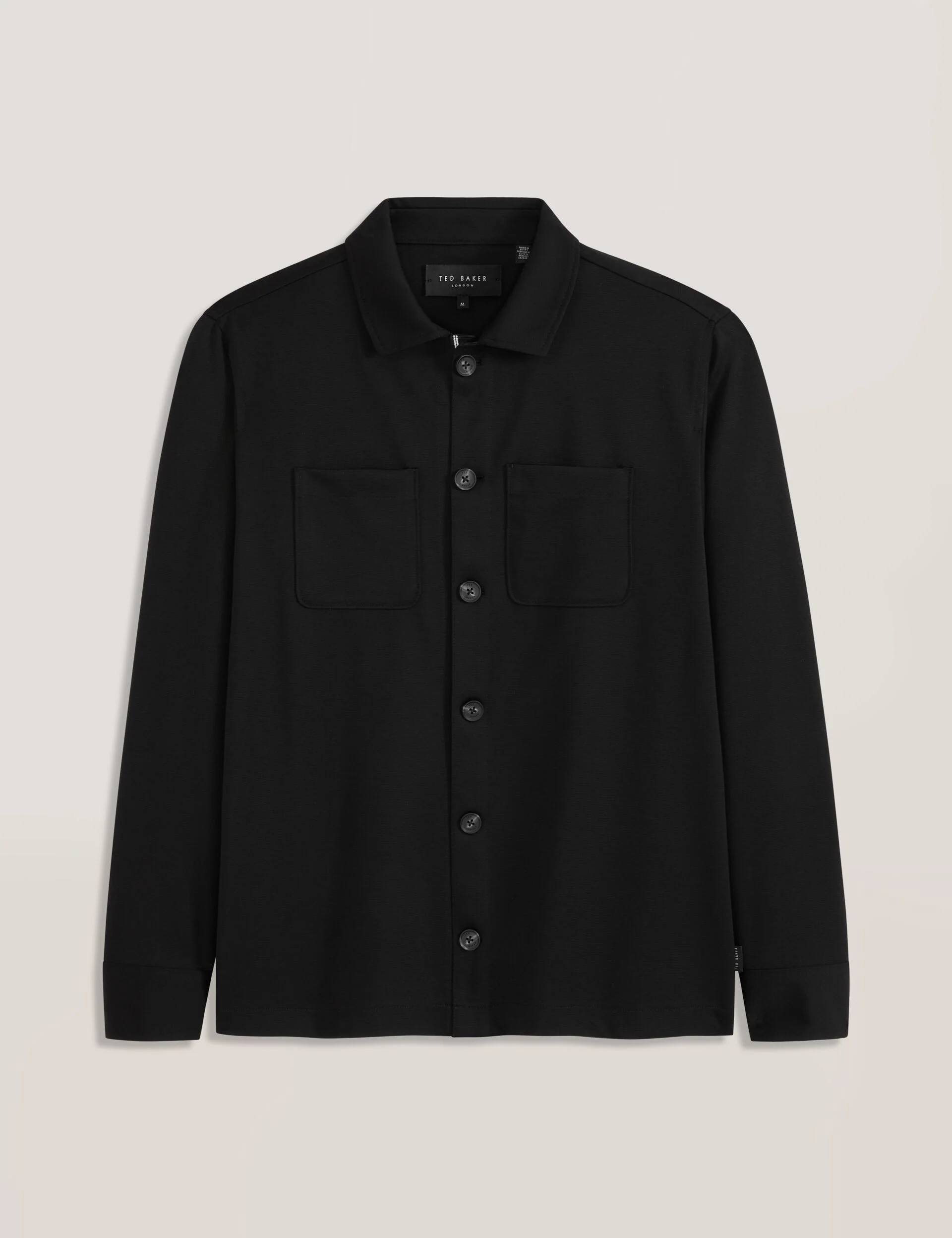 BUTTON FRONT SHACKET | BLACK - Image 7