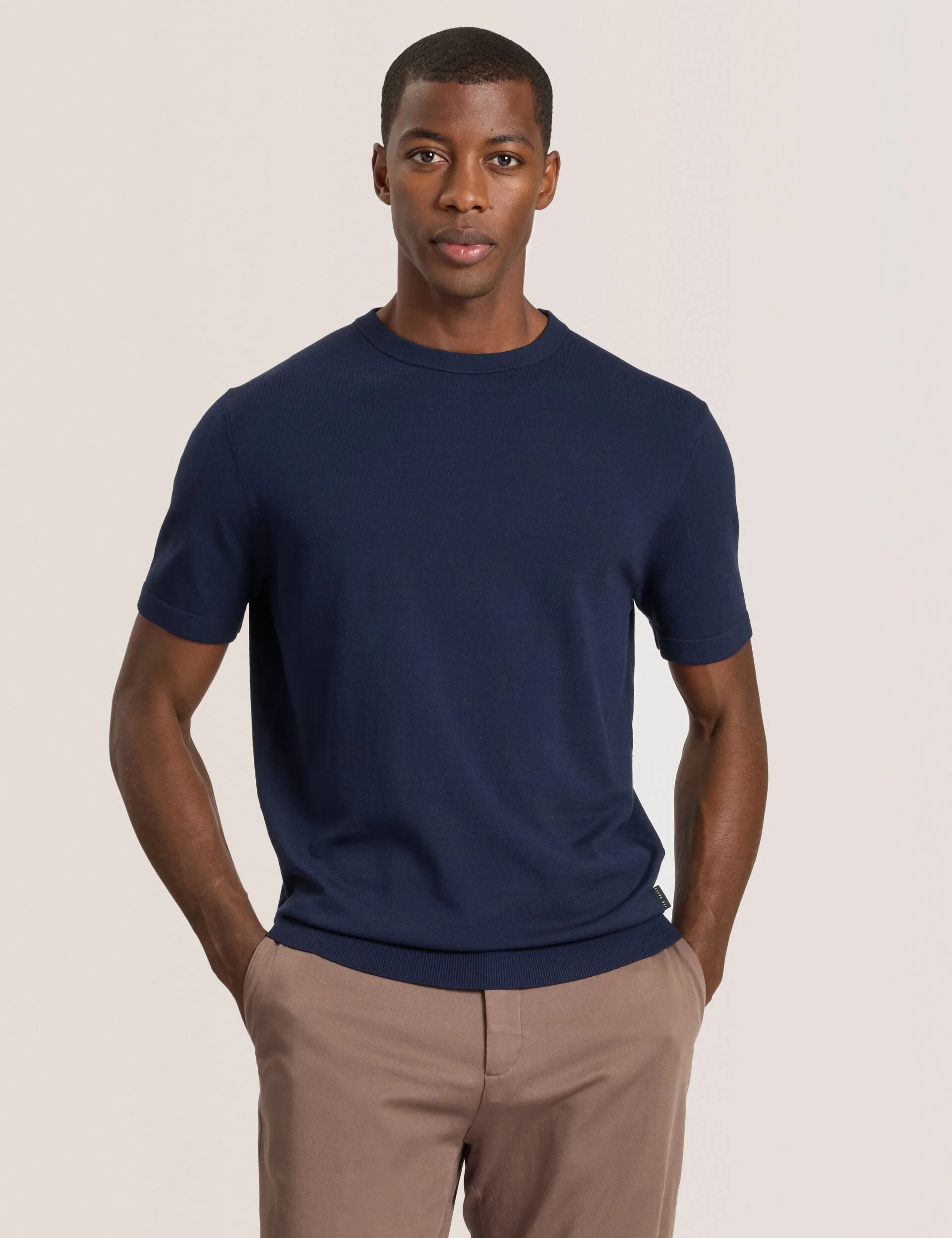 MODERN VISCOSE BLEND CREW | NAVY